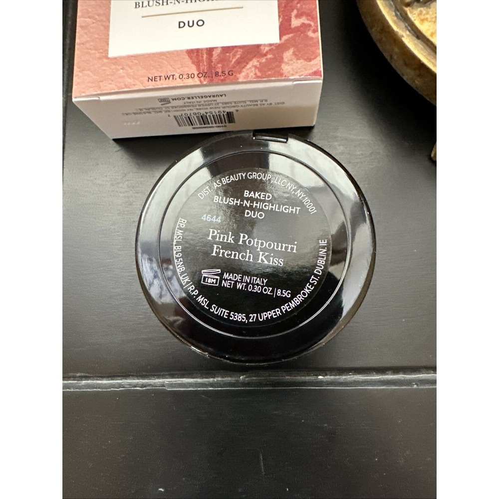 LAURA GELLER BLUSH & HIGHLIGHT DUO - PINK POTPOURRI /FRENCH KISS (Full Size/NWB) - Picture 7 of 7
